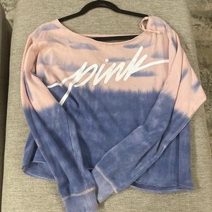 Pink off the shoulder sweatshirt